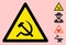 Vector Communism Warning Triangle Sign Icon