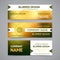 Vector company banners with blurred backgrounds