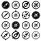 vector compass icons