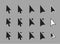 Vector computer arrow cursors icon