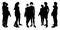 Vector concept conceptual silhouette couples spending time together
