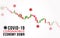 Vector concept illustration of impact of coronavirus on the stock exchange and global economy. Covid-19 virus causes market fall