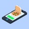 Vector concept of online pizza order.