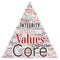 Vector conceptual core values integrity ethics