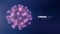 Vector conceptual Coronavirus illustration. 3d virus form on a abstract background. Pathogen visualization. Design for