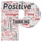 Vector conceptual positive thinking, happy strong attitude
