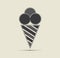 Vector cone ice cream icon