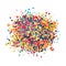 Vector confetti splash dots isolated burst colors