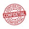 A Vector Confidential Rubber Stamp Illustration ON WHITE