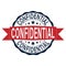 A Vector Confidential Rubber Stamp Illustration on a white background