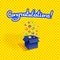 Vector congratulations background, colorful winning prize illustration, surprise box, lottery balls, confetti explosion, lettering