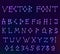 Vector constellation font in space