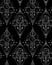 Vector contour mystical geometric pattern. Magic texture with occult symbols with stars and crescent. Sacral contour monochrome