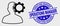 Vector Contour User Options Gear Icon and Grunge Operations Manager Watermark