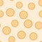 Vector cookie seamless pattern, Biscuit cookie background