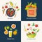 Vector cooking infographic in flat style with food food.