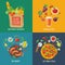Vector cooking infographic in flat style with food food.