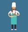 Vector cooking pizza chef vector illustration