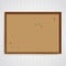 Vector corkboard template with colorfully pins on it. Message bo