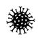Vector Coronavirus Covid-19 black Icon Sign isolated on white background. Abstract 2019-nCoV Coronavirus