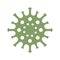 Vector coronavirus illustration flat style green color