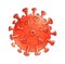 Vector Coronavirus illustration in orange colors
