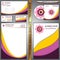 Vector corporate brand yellow and purple template
