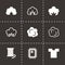 Vector cotton icon set