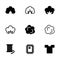 Vector cotton icon set