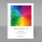 Vector cover of annual report with full color spectrum polygon triangle design