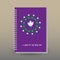 Vector cover of diary or notebook with ring spiral binder layout brochure concept - purple violet colored with sprin