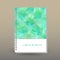 Vector cover of diary with ring spiral binder - format A5 - layout brochure concept - mint green colored - polygonal t