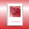 Vector cover of diary with ring spiral binder - format A5 - layout brochure concept - strawberry red colored with poly