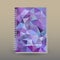 Vector cover of diary with ring spiral binder - format A5 - layout brochure concept - ultra violet and lavender purple