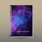 Vector cover of diary with ring spiral binder - format A5 - layout brochure concept - ultra violet and purple colored