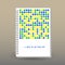Vector cover of diary with ring spiral binder - format A5 - layout brochure concept - yellow, green, blue colored with