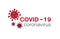 Vector of Covid-19 Coronavirus concept on white background. Novel coronavirus outbreak. Covid-19 Icons or logos. Easy editable
