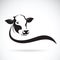 Vector of a cow head design on white background. Farm.