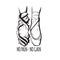 Vector creative illustration of ballerina`s foots