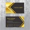 Vector Creative leaf business card gold and black design of text