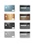 Vector Credit Card Set. Realistic Bank Cards Isolated on White Background