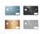 Vector Credit Card Set. Realistic Bank Cards on White Background