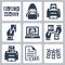 Vector criminal activity icons set