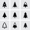 Vector cristmas trees icons set