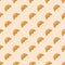 Vector croissant seamless background pattern