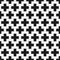 Vector cross seamless geometric pattern. Textile striped black and white texture. Abstract monochrome fabric background