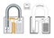 Vector cross section of a typical padlock