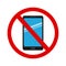 Vector crossed smartphone flat icon