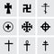 Vector crosses icons set