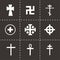 Vector crosses icons set